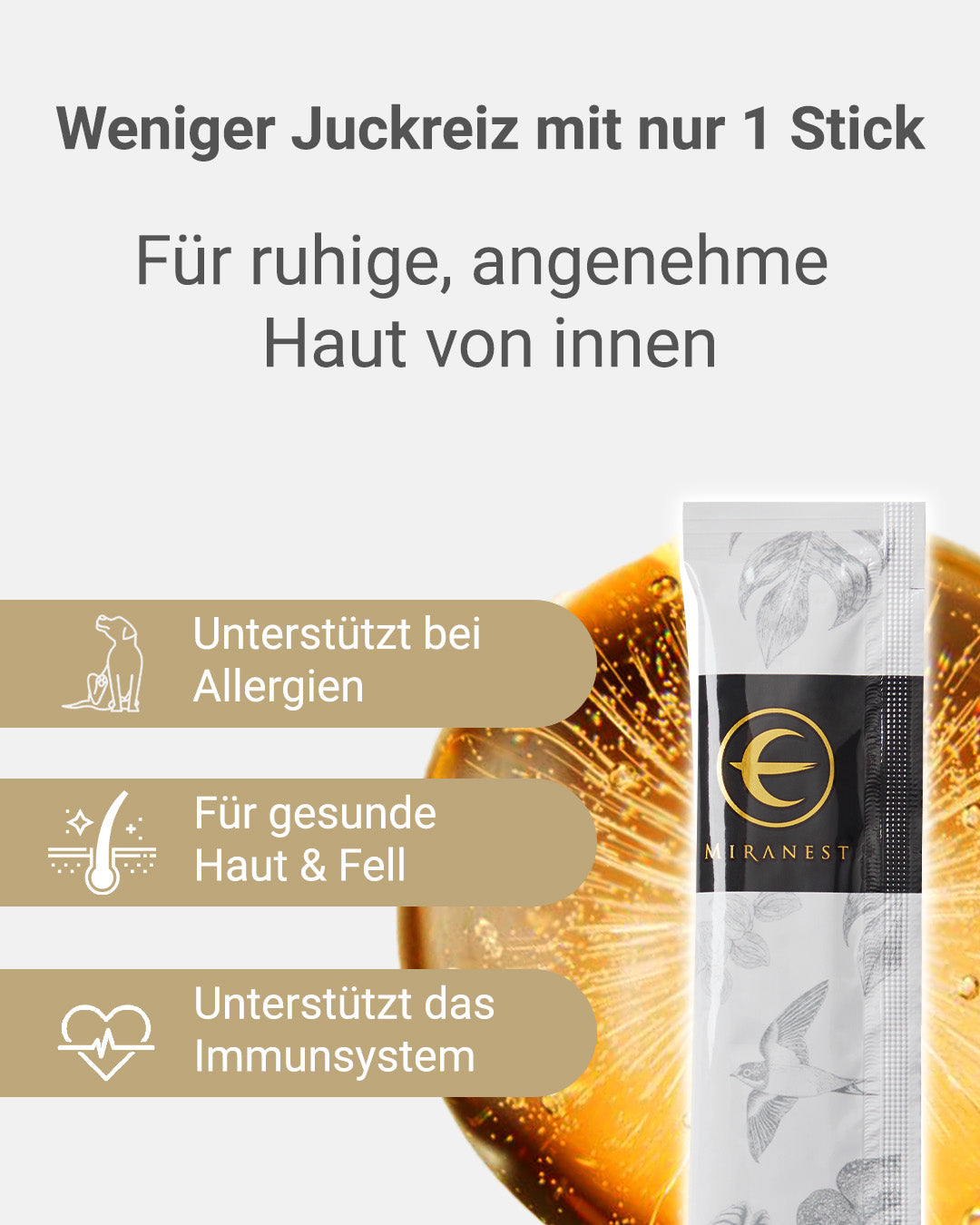 MIRANEST Jelly Stick für Hunde mit Allergien – 30er-Packungs