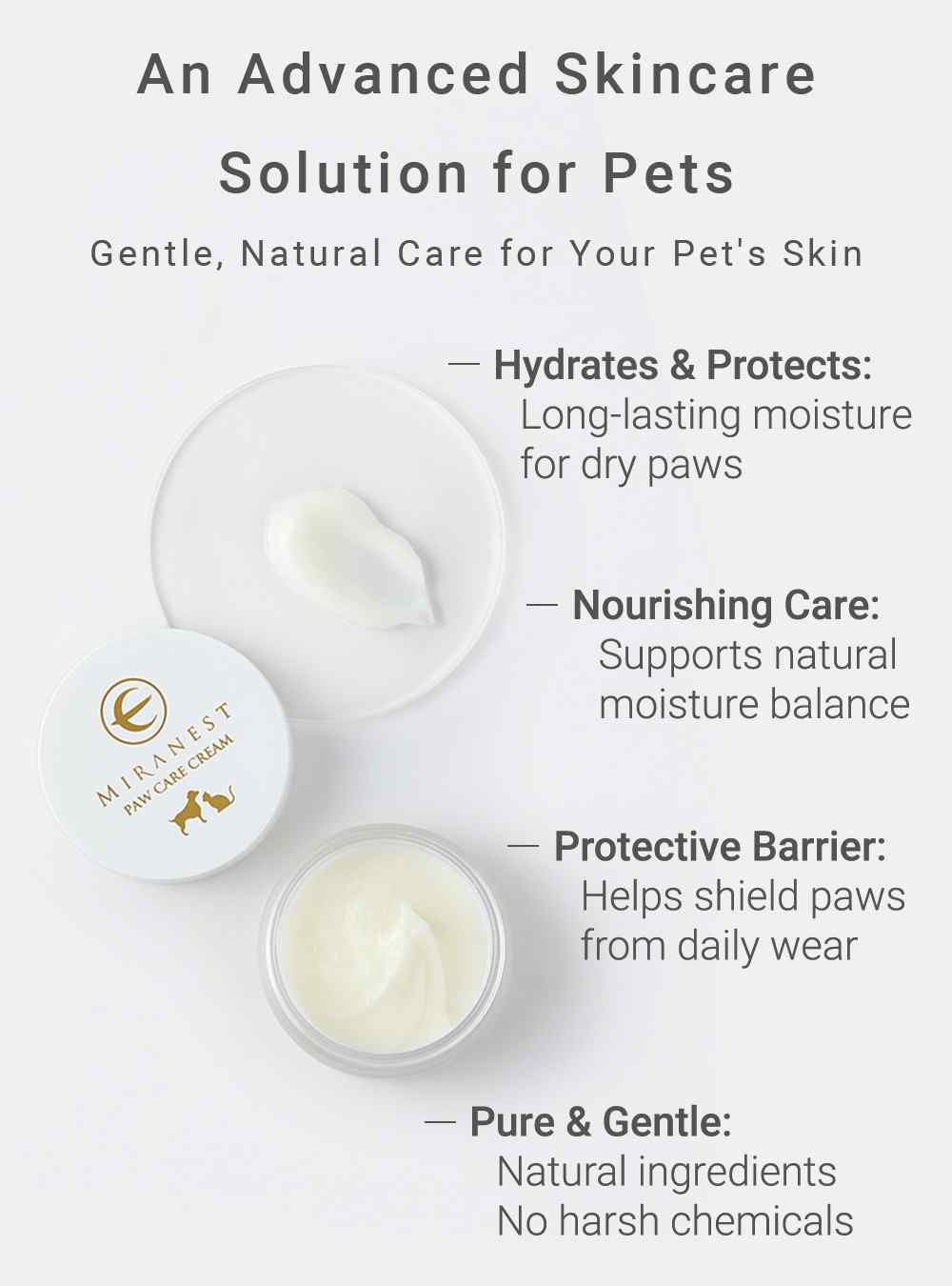 MIRANEST Paw Care Cream for Dog & Cat - 0.7 oz (20g)